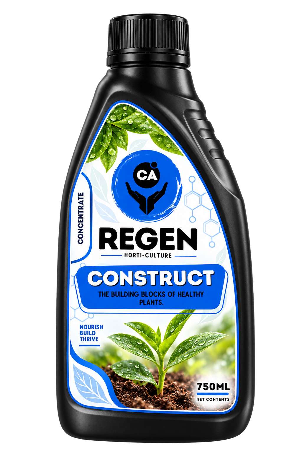 Regen Construct concentrate bottle concept mockup